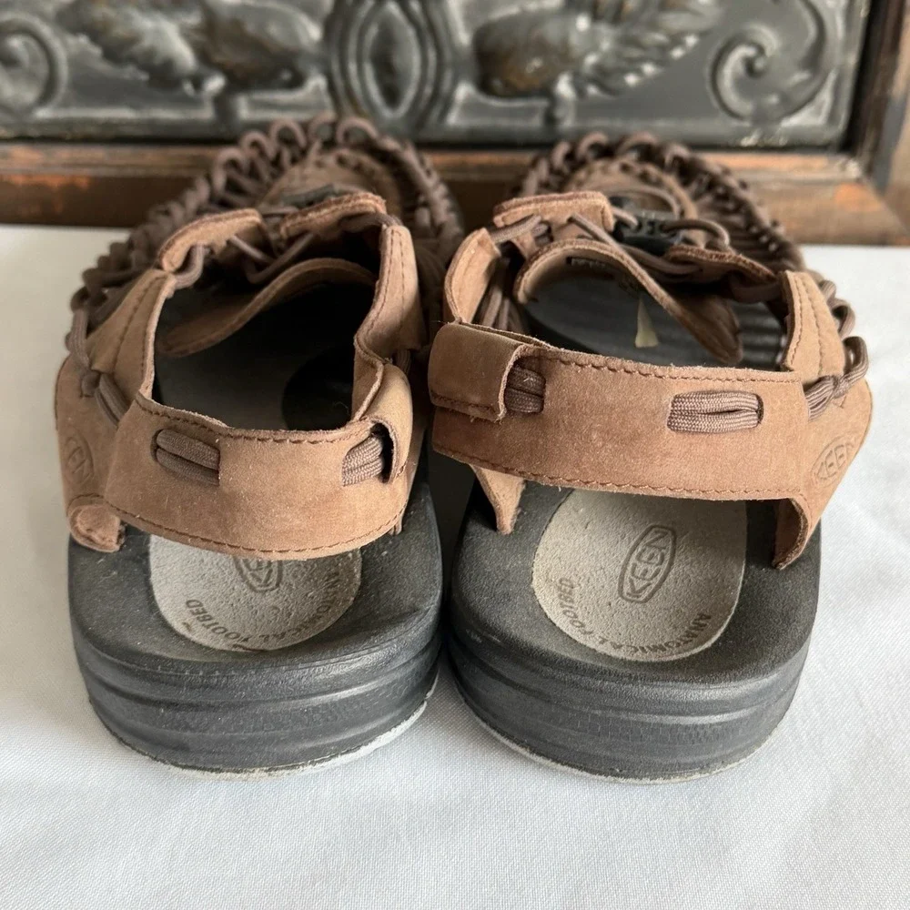 Keen Uneek Sandals Mens 11.5‎ Paracord Fishing Water Hiking Brown 1017199